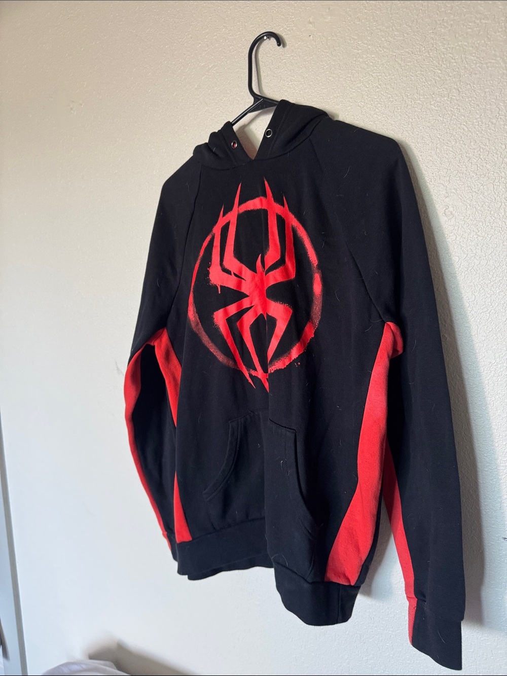 Marvel Black Hoodie with Red Spider Emblem